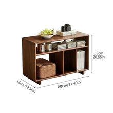 Chicken Couch End Table 80cm Walnut Corner Solid Wood Sofa Side Cabinet Home Living Room Side Table Corner Tables for Living Room