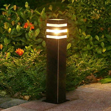 IP65 Waterproof Outdoor Garden Post Bollard Light Industrial Retro Column Lamp Aluminum Pathway Driveway Floor Lawn Landscape Lighting E27 Decoration Pillar Lantern High Pole Lamp