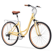 sixthreezero Women's 3-Speed Comfort Bike with Rear Rack, 26" Wheels/17" Frame, Cream