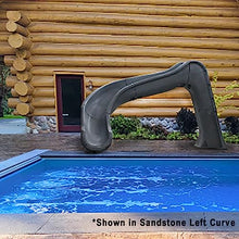 Global Pool Products Inground Swimming Pool Water Slide Deck Mounted Right Curve Turn Sand