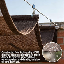 Wave Shade Sail ,Retractable , Slide Wire Wave Shade Sail, Sun Shade Sail UV Resistant Sun Protection Wave Canopy Cover ,for Pergola, Porch, Terrace, Available Colors(W3.2*L6m/W10.50*L19.68ft)