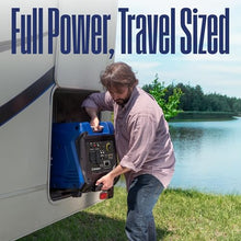 Westinghouse 5000 Peak Watt Super Quiet Portable Inverter Generator, Wheel & Handle Kit, RV Ready 30A Outlet, Gas Powered, CO Sensor, Parallel Capable,Blue