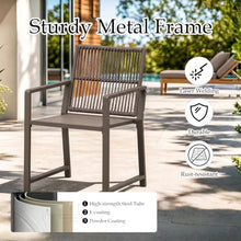 Coreporch Outdoor HDPE Patio Dining Chairs ，400Lbs，Light Brown ，Set of 4