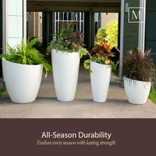 Mayne Milano 42in Tall Round Modern Planter, Black