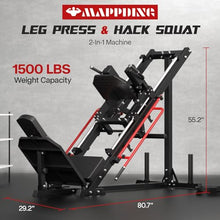 Mappding Leg Press Machine Hack Squat Equipment Red
