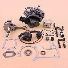 AFcBa 54mm Cylinder Piston Crankshaft Ignition Coil Gasket Oil Filter Line Hose Set Kit Fit for MS660 066 MS 660 Replacement Parts