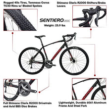 Tommaso Sentiero Sport Performance Aluminum Gravel Bike Matte Black/Red