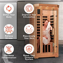 LifePro 1 Person Far Infrared Home Sauna Brown