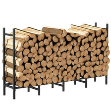 GenSDH Firewood Log Rack Adjustable Heavy-Duty Metal Firewood Rack 4Ft, 5.3Ft, .9Ft for Indoor/Outdoor Storage,5.3ft Firewood Rack