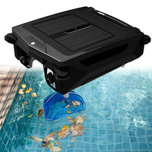 Solar Powered Automatic Robotic Pool Skimmer Cleaner with 30-Hour Continuous Cleaning Battery Power and Re-Engineered Motors