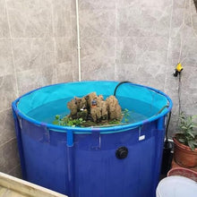 Folding Fish Pond Indoor, Collapsible Pool Fish Pond PVC Leak-Proof(5x1.2m/16.4x3.94 ft)