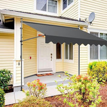 WZUOPG Manual Retractable Awning Door Window Awning Shelter Outdoor Canopy Home Deck Canopy with Manual Crank Handle（Frame Included ）