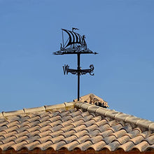 Weather Vane Metal Weathervane with Roof Mount Viking Battleship Motorcycle Weathercock Flying Roof Garden Metal Decorations for Outdoor Farm Yard Mount Yard (Style 5) (Style 1)