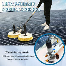 Multifunctional Electric Solar Panel Cleaner with Rotating Double Brush Head, Water Fed Pole Kit for PV Panel Washing, House Siding, Pool Tiles & Outdoor Surface Cleaning, Dual/Single Single Head 2m