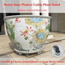 Laohucai Heavy Duty Potted Plant Caddy, Outdoor Indoor Metal Plant Trolley- Flower Pot Rack for Patio Yards Gardens Balconie(67x67cm)