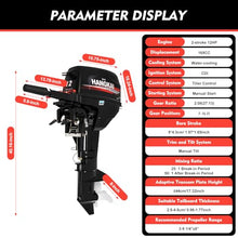 PLOCVB 2 Stroke 12 HP Outboard Motor 169CC Short Shaft Black