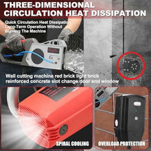 Electric Chainsaw, Wired Chainsaw-3m Power Cable, 5800/6500w Handheld Brushless Chainsaw, Concrete Cutting Chain Saw for Slotted Rebar, Marble, Bricks and Marble