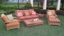 WholesaleTeak Outdoor Fabric Cushions (Seat & Back) for Leveb 6pc Sofa Set: 3 Seater Sofa, 2 Lounge Chairs & Ottoman -Cushions only #WHSSLV4CS