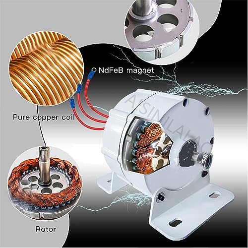 AISINILALAO 24v, 14000W 3 Phase Permanent Alternator Wind Power Generator Kit for Home, 12V 24V 48V 220V Permanent Magnet Electric Motor Generator(with Base)