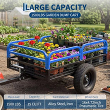 1500 Lbs Heavy Duty Steel Dump Cart