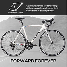 HH HILAND Hiland Road Bike 700c Racing Bike City Commuter Bicycle with 14 Speeds Drivetrain 60cm White