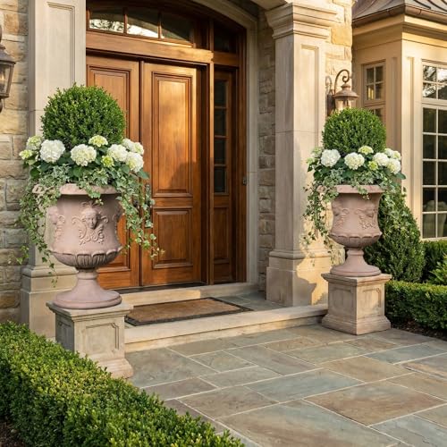 AFD Home Classic Lady Mask Urn Stone Cast