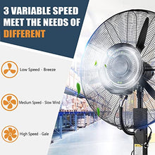 HUXUZYDY Fan Misting, Outdoor Fan Misters for Cooling, Misting Fans for Outside, 90° Oscillation, 3 Cooling Speeds 11 Gallon Large Capacity Tank,81cm/31.9in,81cm/31.9in