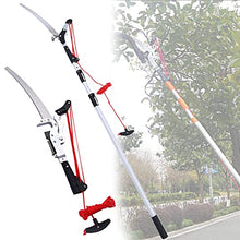 9.8FT/13FT/16.4FT/19.6FT Tree Saw Branch Long Reach Pole Pruning Saw, Heavy Duty Extendable Telescopic Garden Tree Pruner with Saw Blade Lopper Cutter,5m/16.4ft