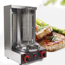Shawarma Rotisserie, Vertical Rotisserie Oven, Grill with Drip Tray, Gas Shawarma Maker, Stainless Steel 300°C Adjustment 360° Rotating Kebab Rotisserie Oven