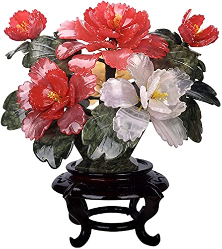LSHAOBO Simulation Tree Artificial Bonsai Tree Fake Plant Decoration Jade Peony Bonsai New Chinese Zen Bonsai for Home Office Decor