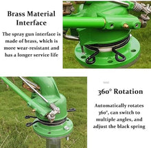 Wsexyy 2" Farm Irrigation Sprinklers, Impact Sprinkler with Pressure Gauge, 360° Rotary Large-Area Watering Spray, 95-187 Ft Range, for Agriculture Lawn, Farms, Orchards