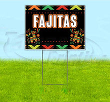 TampaPrinting Fiesta Fajitas Yard Sign 18" x 24" with Metal Step Stake