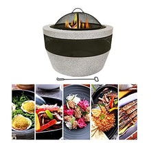 SLGGPJBU Fire Pit Wood-Burning fire Pit, Ultra-deep Metal Brazier, Barbecue Heating fire Pit, 27-inch Multi-Function Barbecue Fireplace