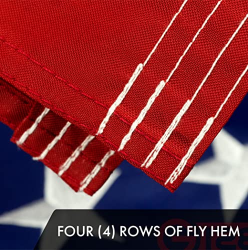 G128 American USA Flag 3x5 Ft Embroidered Stars Sewn Stripes Brass Grommets 100 Pack