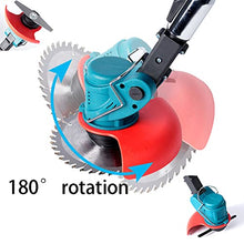Electric Lawn Mower, Portable Adjustable Efficient Field Mower, Multifunctional Folding Hand Push Lawn Mower, with Dual Wheel Assist and LED Power Display, for Garden Lawn Repair and Maintenance