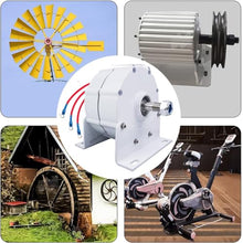 HENGJINGTR 48V,2000W 3 Phase Gearless Permanent Magnet AC Alternator Water Wind Turbine Generator with Rectifier, 12V-220V Windmill Generator Rectifier(48V,White)