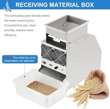 Cereals Blown Shell Splitter, 30W Birds Feed Wind Sheller Selection Screening Machine, Electric Stainless Steel Grain Cleaning Winnower Machine, for Millet, Miscellaneous Grains, Melon Seeds
