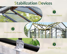 TrailBlaze Heavy Duty Walk-in Greenhouse – 12x12 FT Aluminum Frame with 6mm Polycarbonate Panels, UV Protection – Roof Vent – Garden Plant Shelter – Easy Assembly – Color: Black