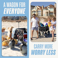 Dynacraft XL Wagon Beach Bundle, Collapsible Wagon With XL Wheels, Foldable Wagon for Camping, Rolling Cart for Beach, Wagons Carts Foldable with 200lb Weight Capacity, Folding Wagon Carts with Wheels