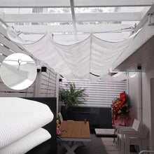 QWEASDF Retractable Sun Shade Canopy Cover Sliding Wave Shade Sail ，for Pergola Patio Deck Yard Gazebo Outdoor ，elescopic Canopy Pergola Cover with Mounting Kit(W3.2*L7m/W10.50*L22.96ft)