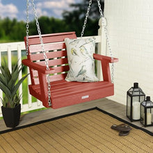 highwood Weatherly Single Seat Porch Swing, Rustic Red
