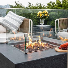 Elementi Manhattan 36" Propane Concrete Outdoor Fire Pit Table Bundle