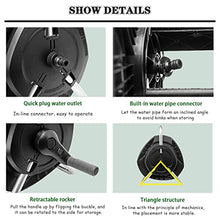 JTYMZYY Hose Reel Cart, Wall Mounted Garden Hose Reel, Outdoor Portable Hose Storage Rack (Hose Reel+25m Pipe)
