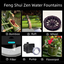 GenSDH Natural Bamboo Fountain with Pump, Water Features Outdoor Patio, Bamboo Water Fountains, Garden Fountains Outdoor, for Indoor Pond Fish Tanks Flower Pots, 100Cm,70cm