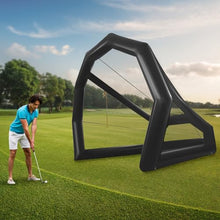 Eleeferri Golf Practice Swing Simulator Net Cage Inflatable Black