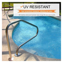 Pool Handrail Pool Stair Rail Pool Railings Pool Safety Hand Rail Kit for In Ground Swimming Pools, Stainless Steel Water Grab Bars