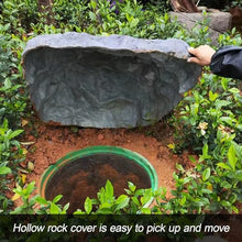 GFXYQPDNV Realistic Fake Rocks for Landscaping, Outdoor Faux Rock Cover, Fake Decorative Landscaping Protection Dome, for Landscaping Lawns and Gardens