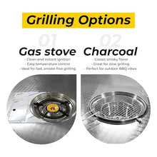 37.5" X 27" Korean BBQ Grill Foldable Outdoor Small Table Charcoal set
