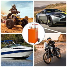 ACEKOOL 45 Gallon Fuel Caddy, Portable Gas Caddy with Pump, Gas Storage Tank with Fuel Transfer Rotary Hand Pump/Wheels for Boat ATV Car Motorcycle, Orange