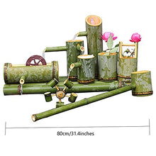 Water Features for The Garden Bird Bath Bamboo Fountain Bamboo Pipe Filtration and Pumping, Scenic Water Circulation System Water Feature Pump (7(100cm/39.3in)) ()
